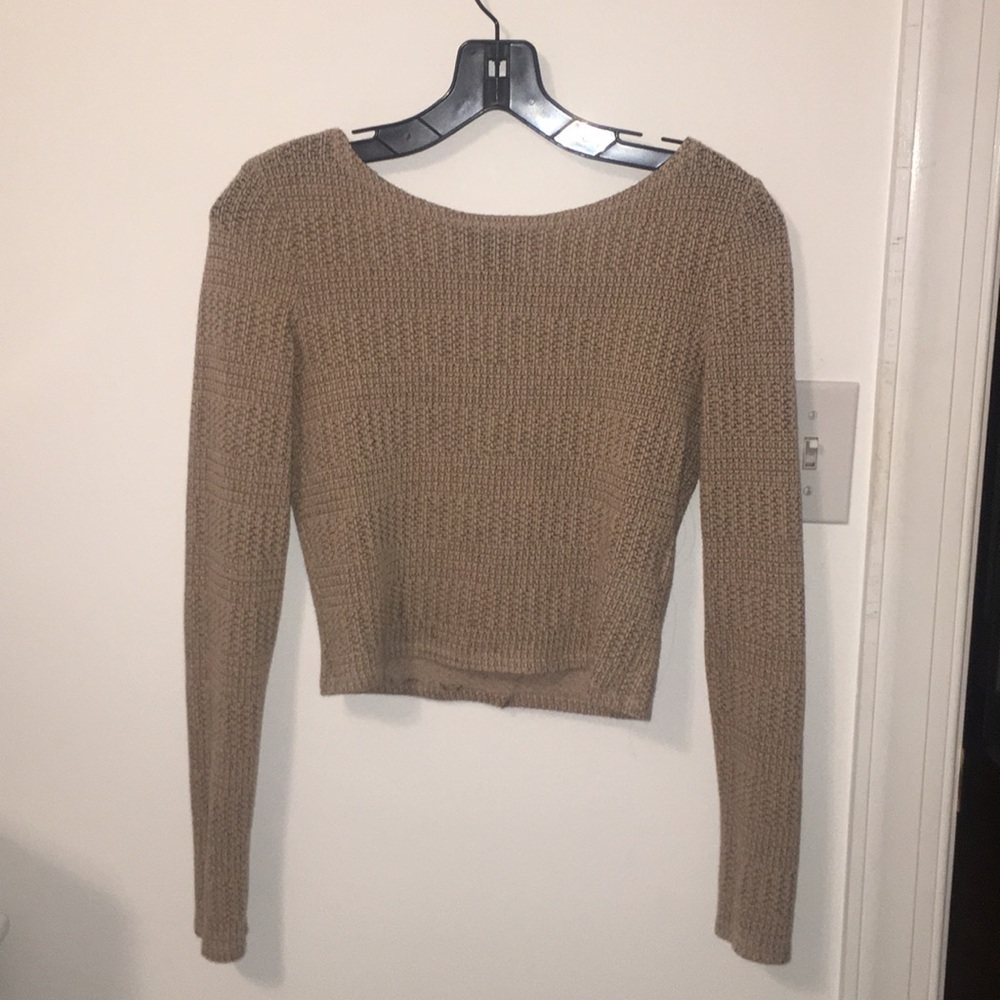 Cropped Long Sleeve Sweater
